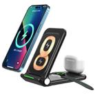 N68-3 3-in-1 Multifunctional Smartphone Earphone Wireless Charging Stand with Samsung Watch Charger (Black) - 1