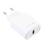 LZ-2117 18W QC3.0 3.1A USB Fast Charger, EU Plug(White) - 1