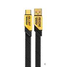 WK WDC-190a Mech Series 6A USB to USB-C/Type-C Fast Charge Data Cable, Length: 1m(Yellow) - 1