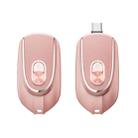 V9 1200mAh USB-C/Type-C & 8 Pin Interface Mini Emergency Power Bank Key Chain (Pink) - 1