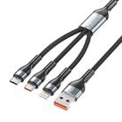 Great Wall A325J 100W Micro USB + Type-C + 8 Pin 3 in 1 Fast Charge Data Cable, Length:1.2m - 1