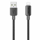 WEKOME WDC-03 Tidal Energy Series 2.4A USB to 8 Pin Braided Data Cable, Length: 1m (Black) - 1