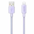 WEKOME WDC-03 Tidal Energy Series 2.4A USB to 8 Pin Braided Data Cable, Length: 1m (Purple) - 1