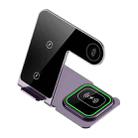 W43 15W 3 in 1 Aluminum Alloy Wireless Charging Stand (Purple) - 1