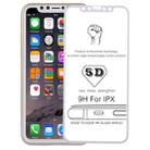 For iPhone X  0.3mm 9H Surface Hardness 4D Curved Full Screen Tempered Glass Screen Protector (White) - 1