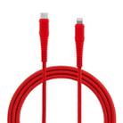 MOMAX 1.2m 3A Type-C / USB-C to 8 Pin PD Braided Fast Charging Cable for iPhone, iPad(Red) - 1