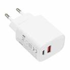 T087 20W USB-C / Type-C + USB Ports Fast Charging Travel Charger, EU Plug - 1