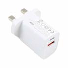 E087 20W USB-C / Type-C + USB Ports Fast Charging Travel Charger, UK Plug - 1