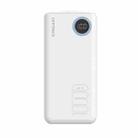 TECLAST T100W 10000mAh Digital Display Fast Charging Power Bank with Cable(White) - 1