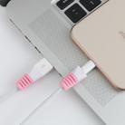 2 PCS Anti-break USB Charge Cable Winder Protective Case Protection Sleeve(Pink) - 1
