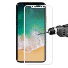 ENKAY Hat-Prince for iPhone X 0.26mm 9H Surface Hardness 2.5D Explosion-proof Full Screen Tempered Glass Screen Film(White) - 1