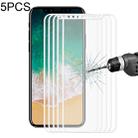 5 PCS ENKAY Hat-Prince for iPhone X 0.26mm 9H Surface Hardness 2.5D Explosion-proof Full Screen Tempered Glass Screen Film (White) - 1