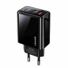 USAMS US-CC133 T40 PD + QC3.0 Ports Fast Charger Power Adapter with Digital Display, EU Plug - 1