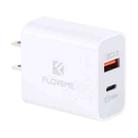 FLOVEME 18W PD + QC 3.0 Dual USB Travel Fast Charger Power Adapter, US Plug - 1