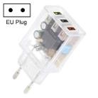 2A Three USB Transparent Charger, specification: EU Plug - 1
