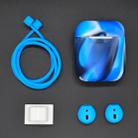 Anti-lost Rope + Silicone Case + Earphone Hang Buckle + Earplug Cover Bluetooth Wireless Earphone Cover Case Set for Apple AirPods 1 / 2(Blue) - 1