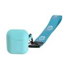 Portable Wireless Bluetooth Earphone Silicone Protective Box Anti-lost Dropproof Storage Bag with Wrist Band for Apple AirPods 1 / 2(Baby Blue) - 1