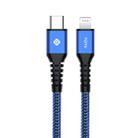 TOTUDESIGN BPDA-03 Aurora Series USB-C / Type-C to 8 Pin PD Fast Charging MFI Certified Braided Data Cable, Length: 1m(Blue) - 1