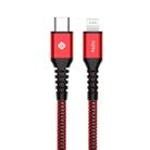 TOTUDESIGN BPDA-03 Aurora Series USB-C / Type-C to 8 Pin PD Fast Charging MFI Certified Braided Data Cable, Length: 1m(Red) - 1