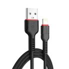 IVON CA67 5V 2.4A USB to 8 Pin Flash Charge Data Cable, Cable Length: 1m (Black) - 1