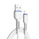 IVON CA67 5V 2.4A USB to 8 Pin Flash Charge Data Cable, Cable Length: 1m (White) - 1