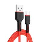 IVON CA67 5V 2.4A USB to USB-C / Type-C Flash Charge Data Cable, Cable Length: 1m (Red) - 1