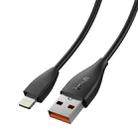 IVON CA87 USB to 8 Pin TPE Fast Charge Data Cable, Cable Length: 1m(Black) - 1