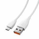 IVON CA87 USB to Micro USB TPE Fast Charge Data Cable, Cable Length: 1m (White) - 1