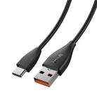 IVON CA87 USB to USB-C / Type-C TPE Fast Charge Data Cable, Cable Length: 1m (Black) - 1