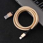 IVON CA89 2.1A USB to 8 Pin Braid Fast Charge Data Cable, Cable Length: 1m(Gold) - 1