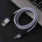 IVON CA89 2.1A USB to Micro USB Braid Fast Charge Data Cable, Cable Length: 1m (Grey) - 1