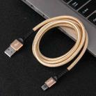 IVON CA89 2.1A USB to Micro USB Braid Fast Charge Data Cable, Cable Length: 1m (Gold) - 1