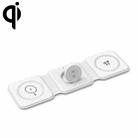 WiWU M6 Power Air 3 in 1 Foldable Silicone Magnetic Wireless Charging Base For Mobile Phones & AirPods & iWatch (White) - 1