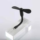 USB-C / Type-C Bendable Mini Strong Wind Long Handle Small Fan(Black) - 3