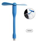 USB-C / Type-C Bendable Mini Strong Wind Long Handle Small Fan, For Galaxy S8,Huawei P10 Plus / P9 and Other Type-C Socket phones(Blue) - 1