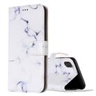 For iPhone X / XS White Marble Pattern Horizontal Flip Leather Case with Holder & Card Slots & Wallet - 1