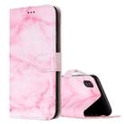 For iPhone X / XS Pink Marble Pattern Horizontal Flip Leather Case with Holder & Card Slots & Wallet - 1