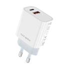 ROCK T43 20W PD USB-C / Type-C + USB Dual Port Travel Charger, EU Plug - 1