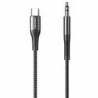 awei CL-116T Type-C / USB-C to 3.5mm Hi-Fi Audio Cable (Black Grey) - 1