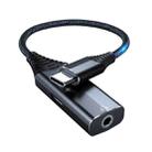 BY206 USB-C / Type-C Male to PD 60W USB-C / Type-C Charging + 3.5mm Audio Female Earphone Adapter (Black) - 1