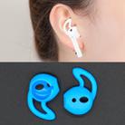 2pcs Wireless Bluetooth Earphone Silicone Ear Caps Earpads for Apple AirPods(Blue) - 1