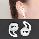 2pcs Wireless Bluetooth Earphone Silicone Ear Caps Earpads for Apple AirPods(White) - 1