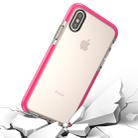 For   iPhone X / XS   Fashion Transparent Texture Anti-collision TPU Protective Case (Magenta) - 1