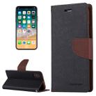 For iPhone X / XS GOOSPERY FANCY DIARY Cross Texture Horizontal Flip Leather Case with Card Slots & Wallet & Holder(Grey) - 1