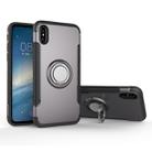 For iPhone X / XS Magnetic 360 Degree Rotation Ring Armor Protective Case(Grey) - 1
