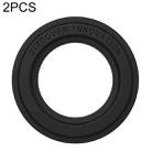 2 PCS NILLKIN Portable PU Leather Magnetic Ring Sticker (Black) - 1