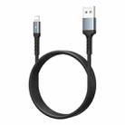 REMAX RC-161i Kayla Series 2.1A USB to 8 Pin Data Cable, Cable Length: 1m (Black) - 1