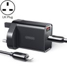 JOYROOM L-QP183 Simple Series 18W Dual Ports Intelligent Travel Charger with 8 Pin Cable, Support QC3.0, UK Plug - 1