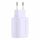 LZ-022 5V 2.4A Dual USB Ports Travel Charger, EU Plug (White) - 2