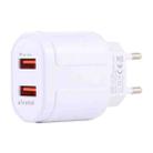 LZ-022 5V 2.4A Dual USB Ports Travel Charger, EU Plug (White) - 3